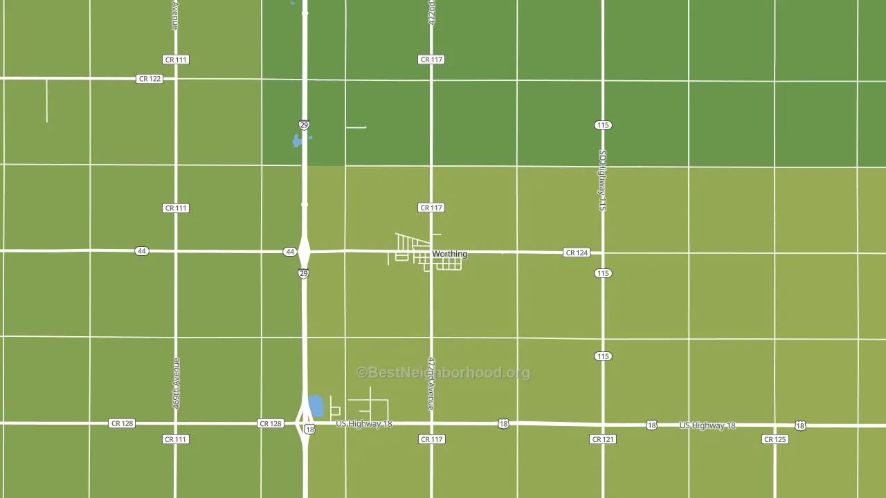 57077, SD block-group voter-turnout map