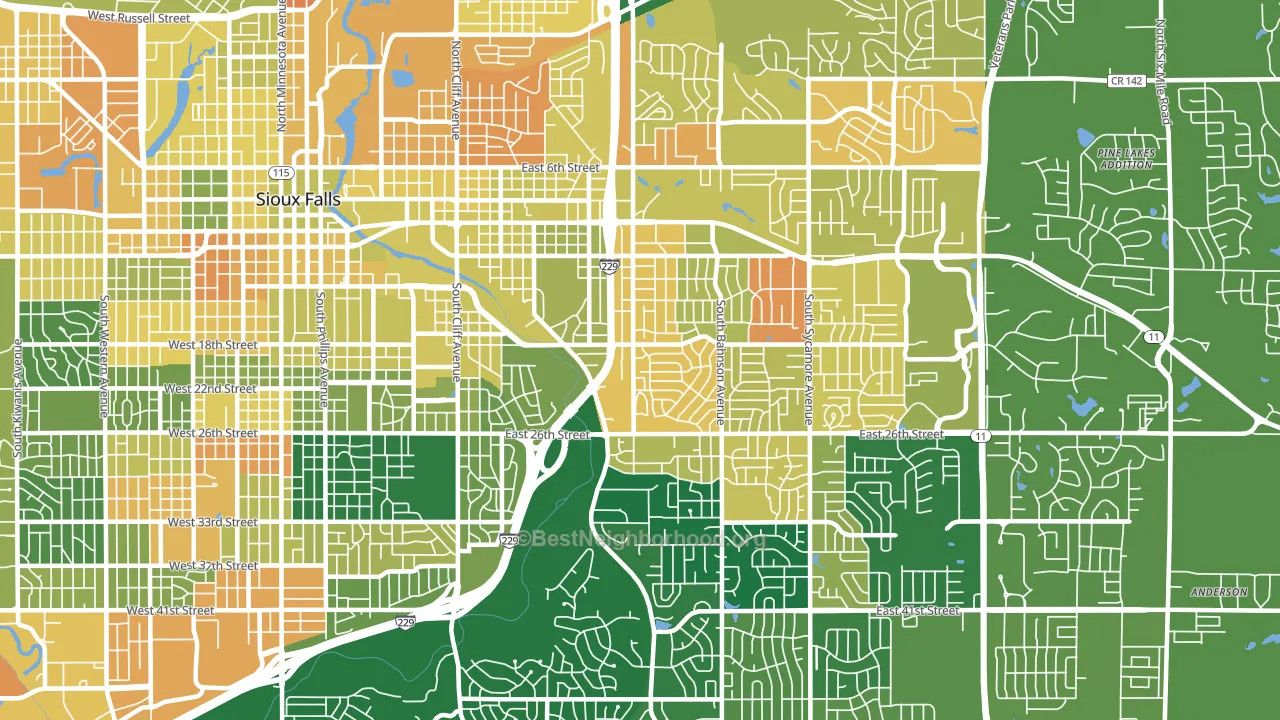 57103, SD block-group voter-turnout map