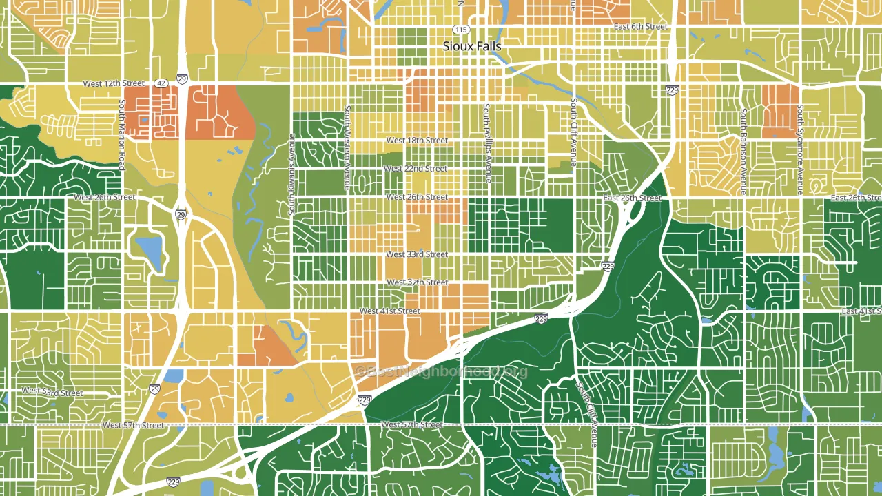 57105, SD block-group voter-turnout map