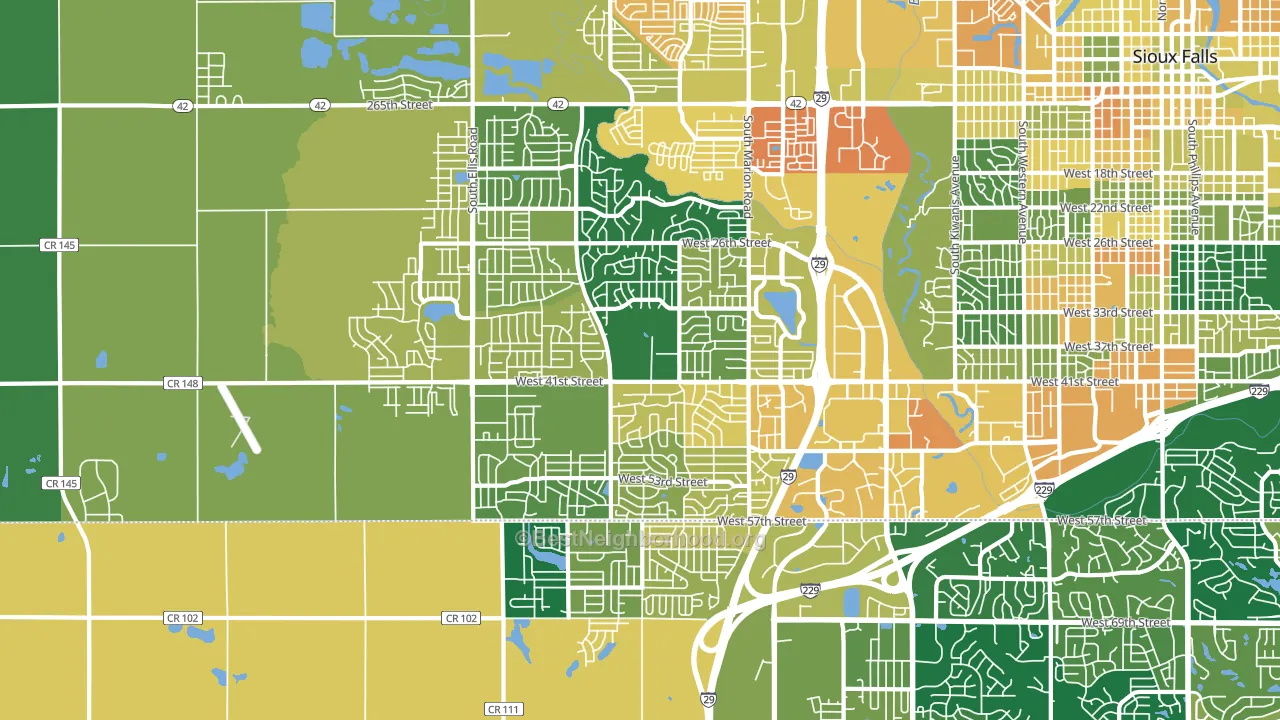 57106, SD block-group voter-turnout map
