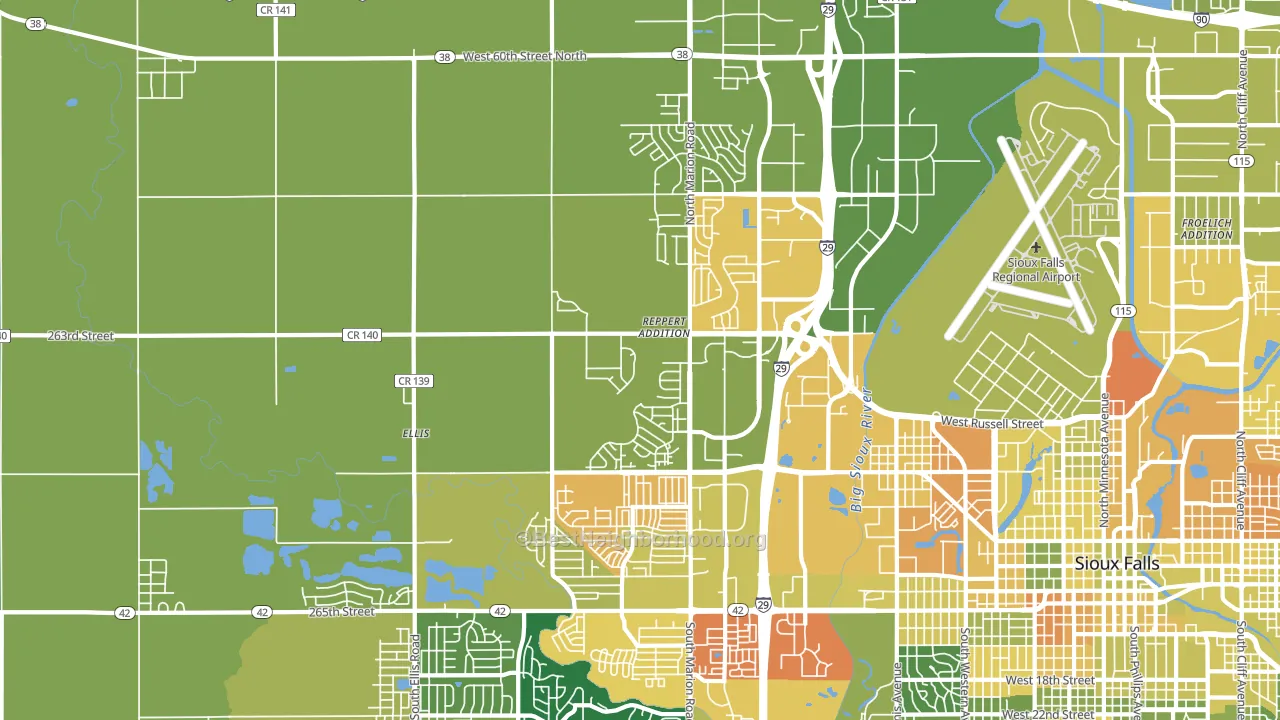 57107, SD block-group voter-turnout map