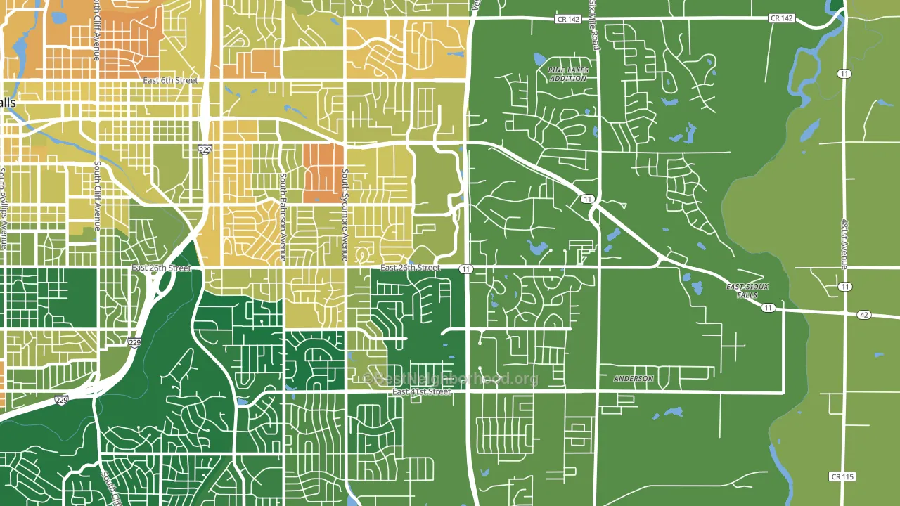 57110, SD block-group voter-turnout map