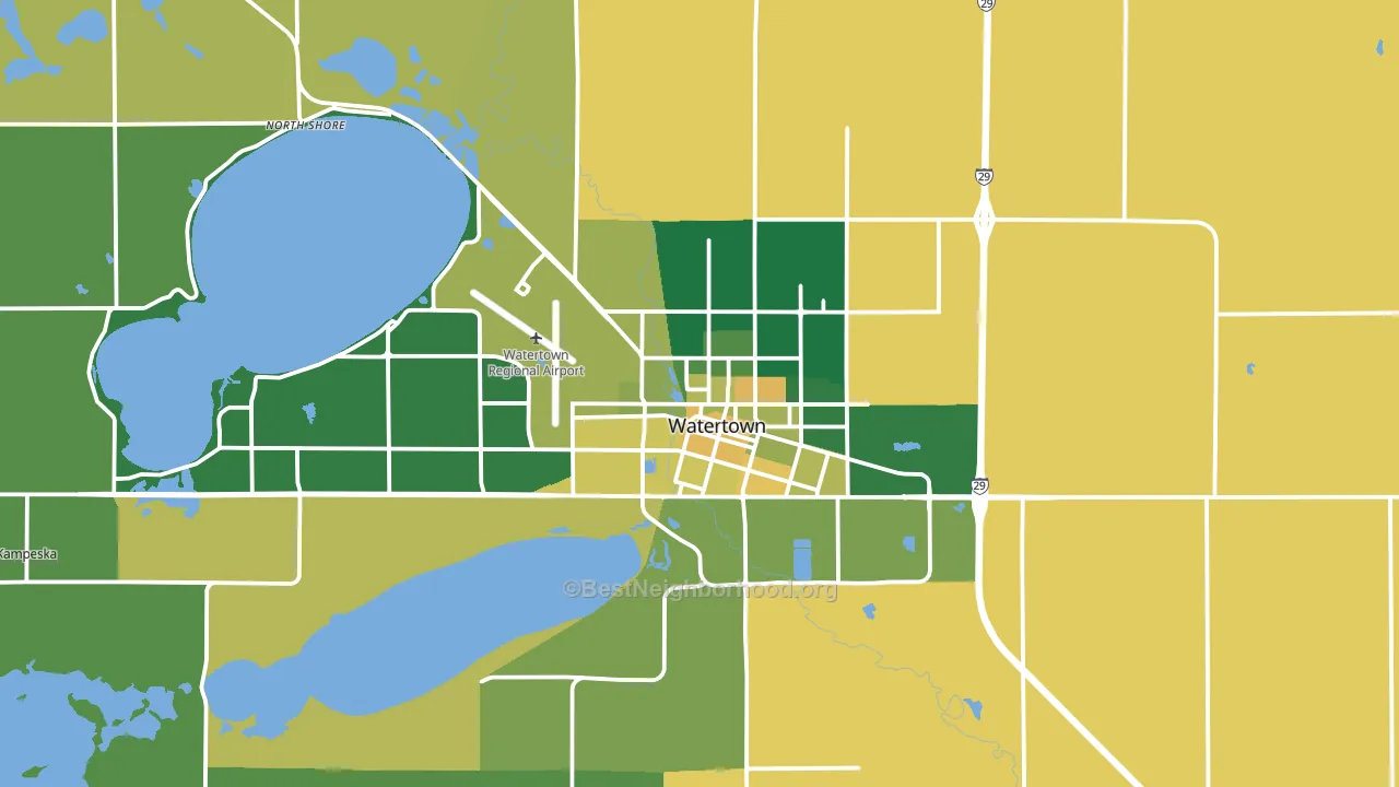 57201, SD block-group voter-turnout map