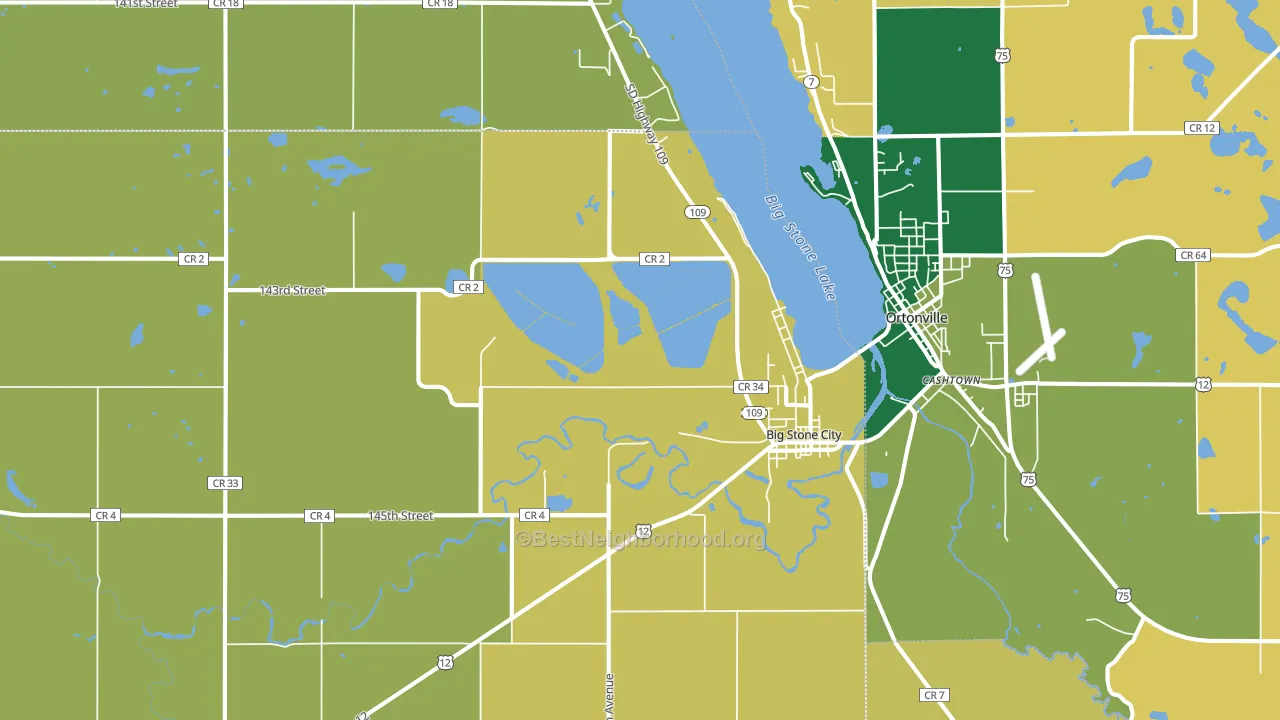 57216, SD block-group voter-turnout map