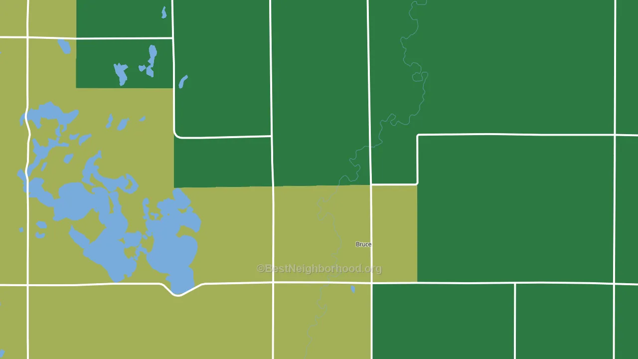 57220, SD block-group voter-turnout map