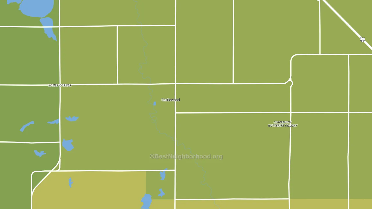 57223, SD block-group voter-turnout map