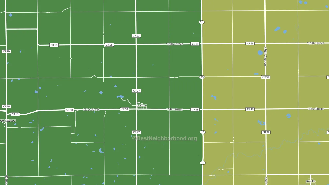 57246, SD block-group voter-turnout map