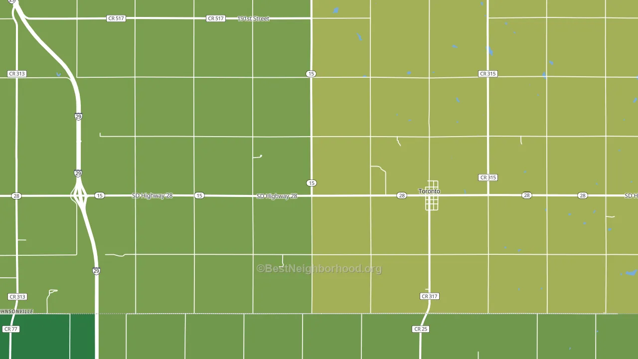 57268, SD block-group voter-turnout map