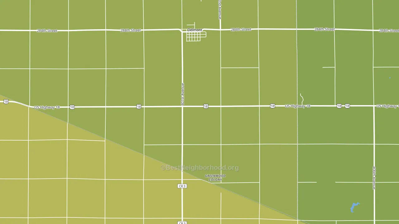 57330, SD block-group voter-turnout map