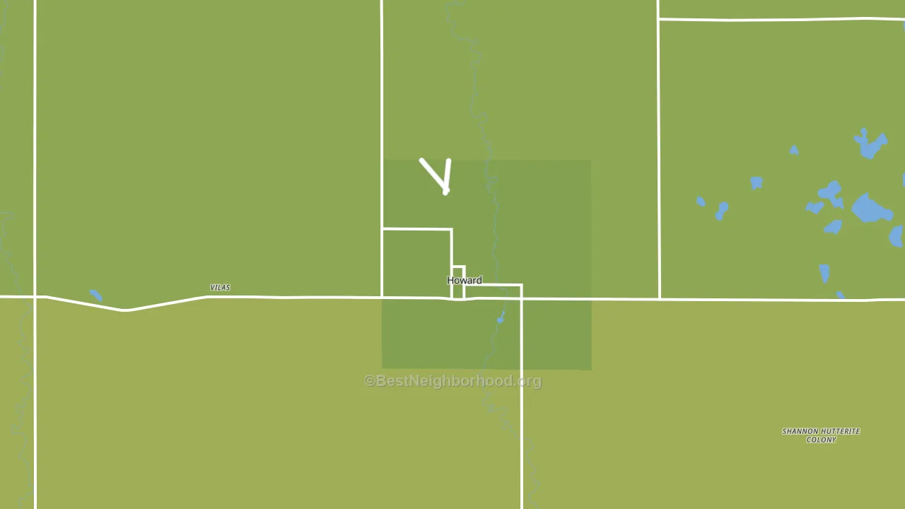 57349, SD block-group voter-turnout map