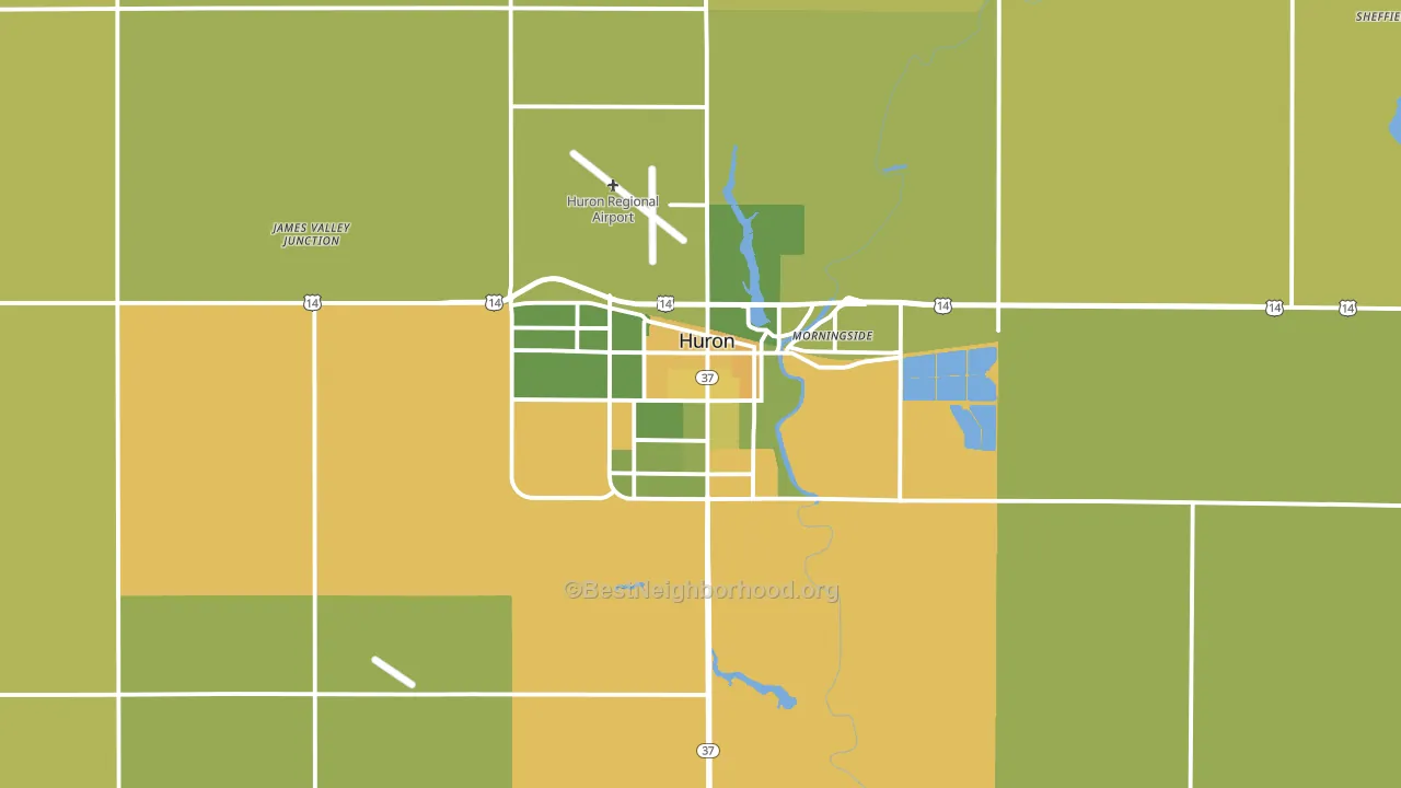 57350, SD block-group voter-turnout map