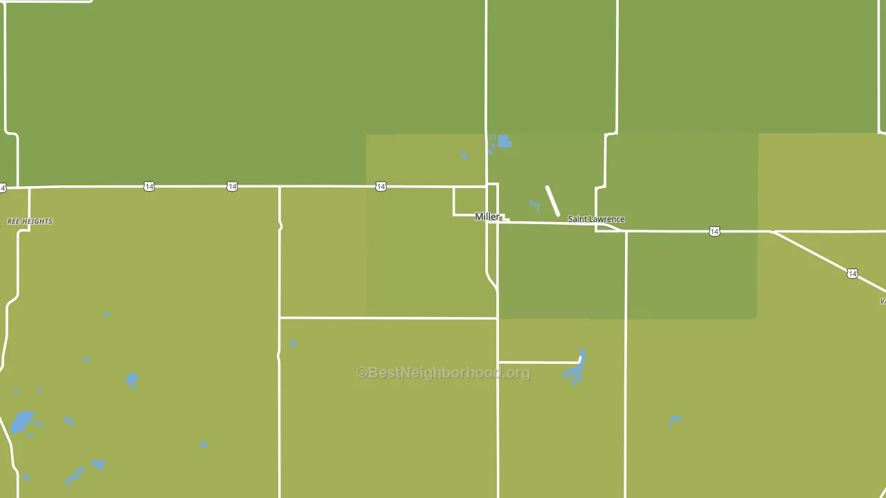 57362, SD block-group voter-turnout map