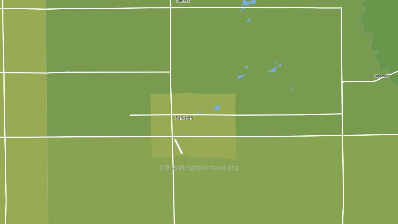 57366, SD block-group voter-turnout map