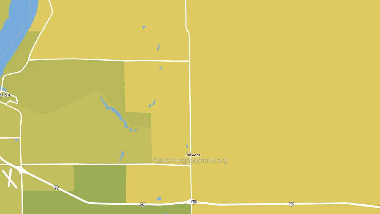 57370, SD block-group voter-turnout map