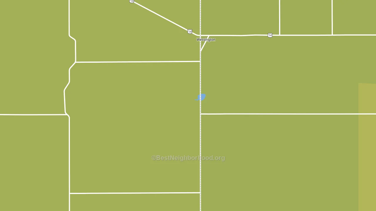 57381, SD block-group voter-turnout map