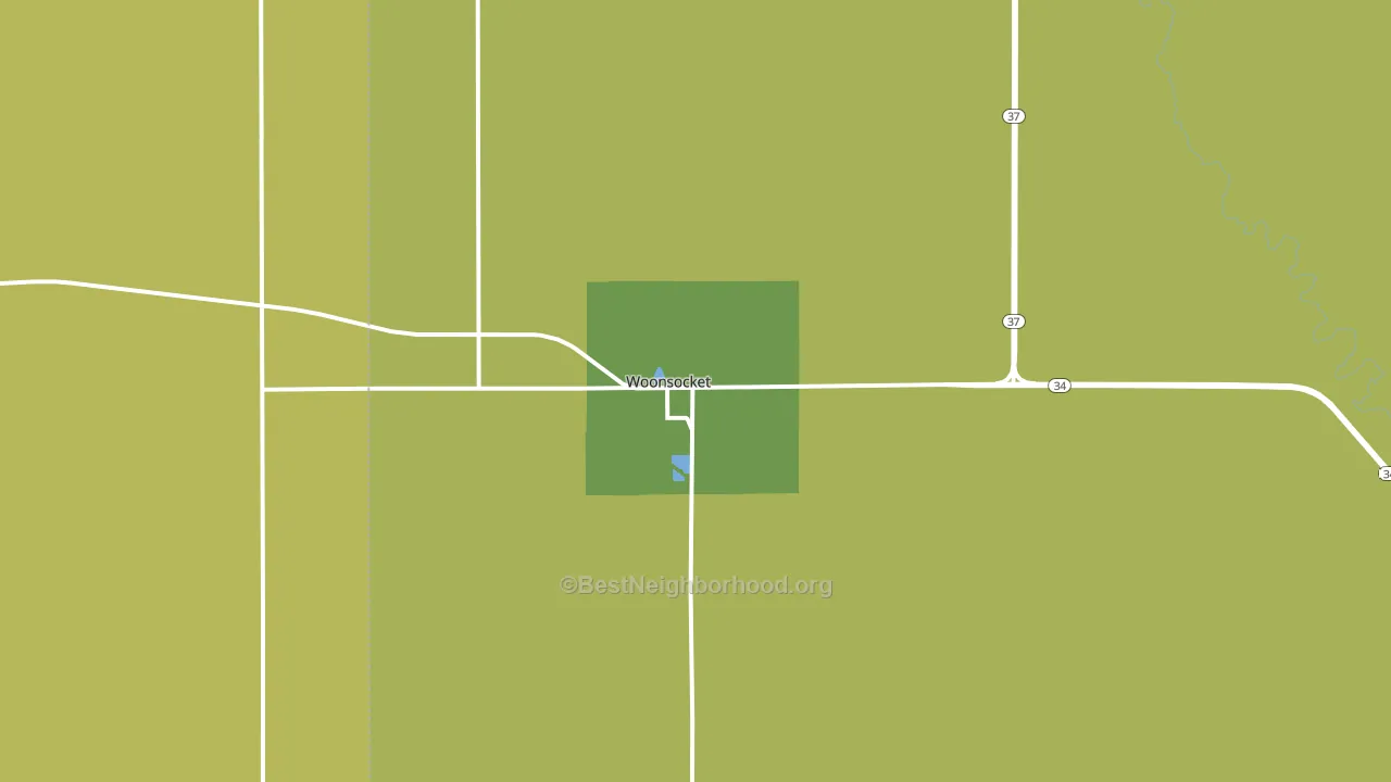 57385, SD block-group voter-turnout map