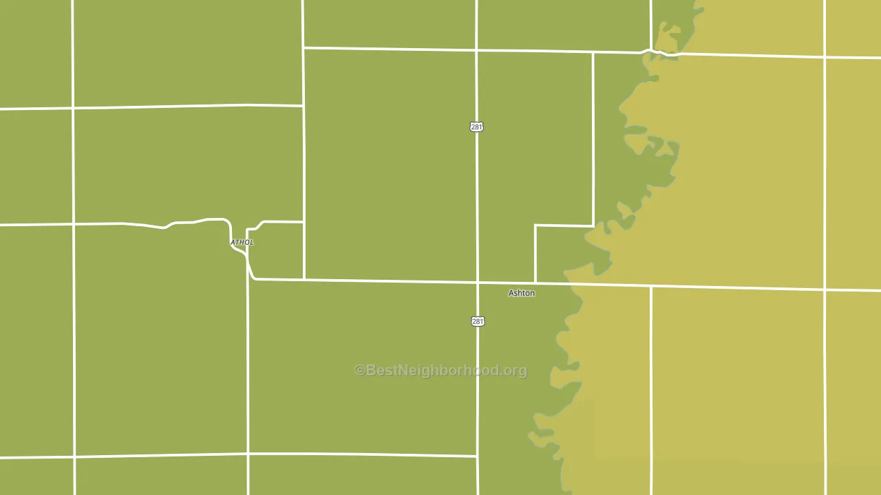57424, SD block-group voter-turnout map