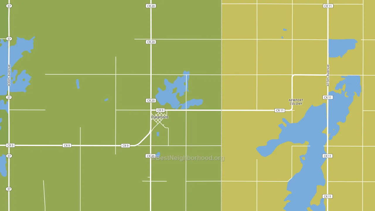 57432, SD block-group voter-turnout map