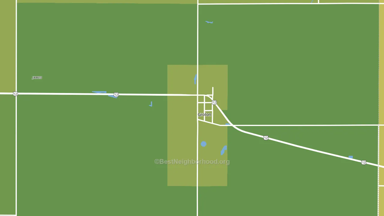 57445, SD block-group voter-turnout map