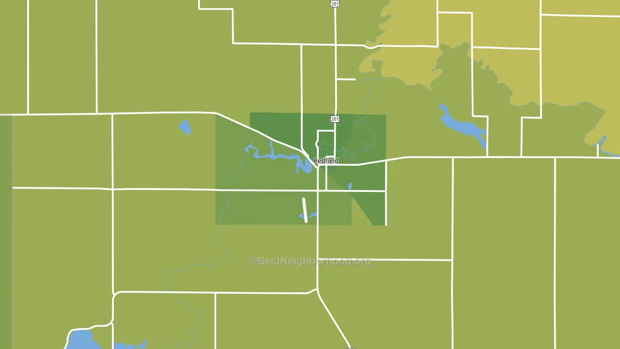 57469, SD block-group voter-turnout map