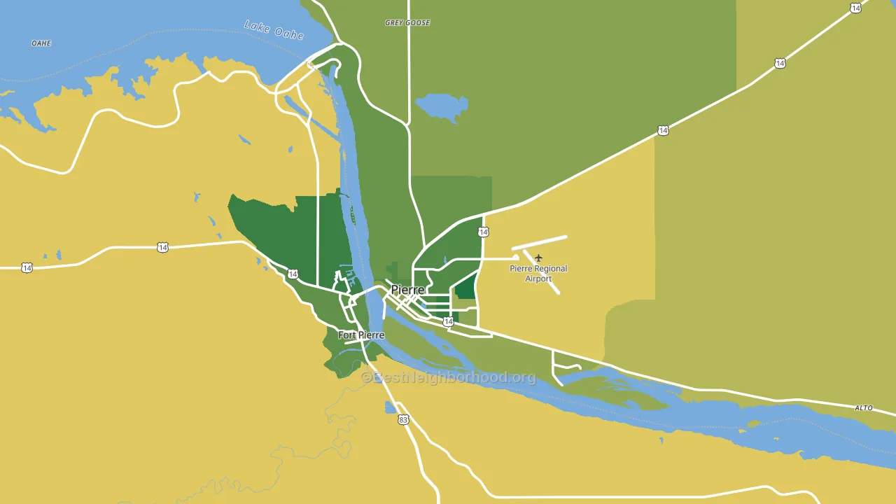 57501, SD block-group voter-turnout map