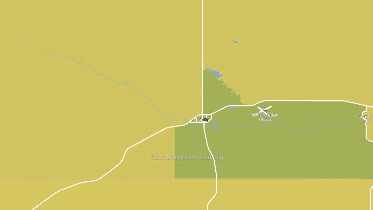 57567, SD block-group voter-turnout map
