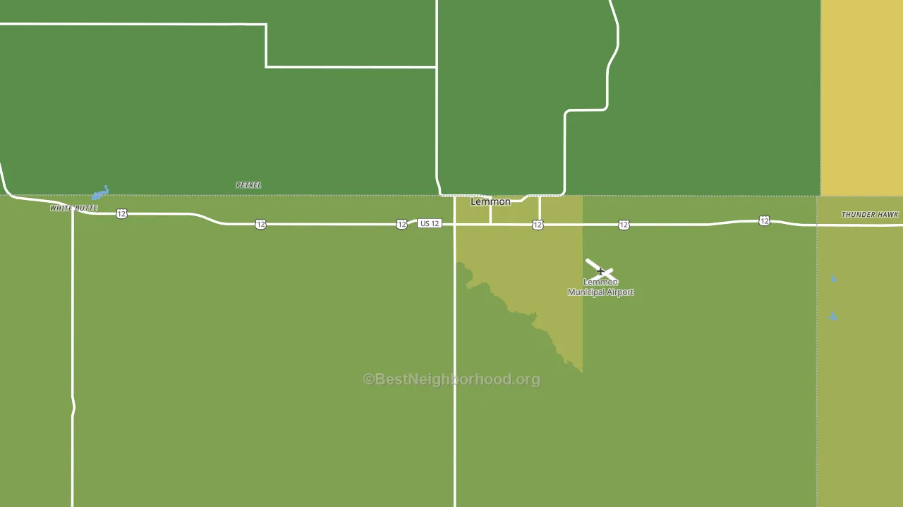 57638, SD block-group voter-turnout map