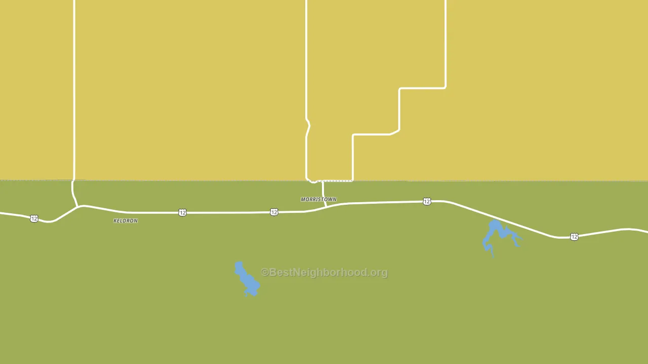 57645, SD block-group voter-turnout map