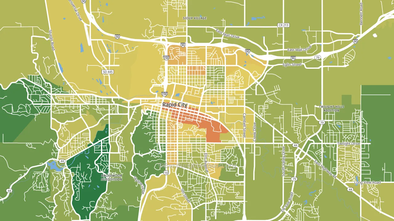 57701, SD block-group voter-turnout map
