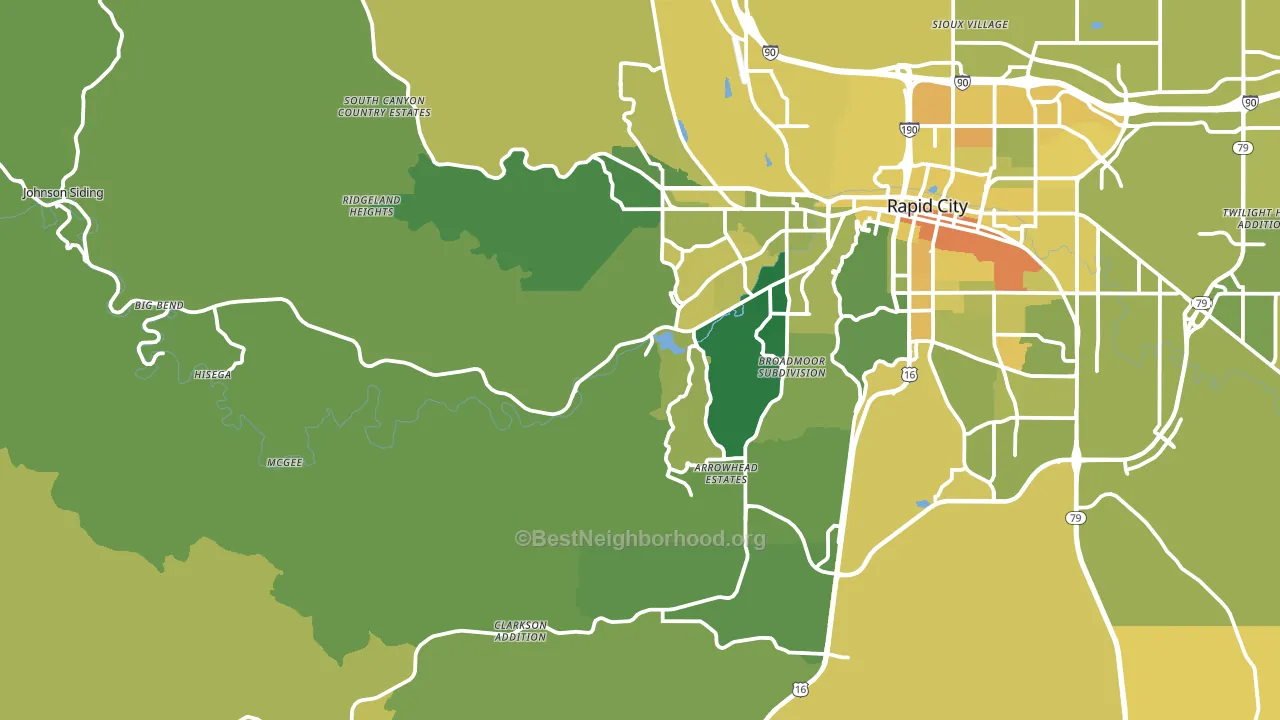 57702, SD block-group voter-turnout map