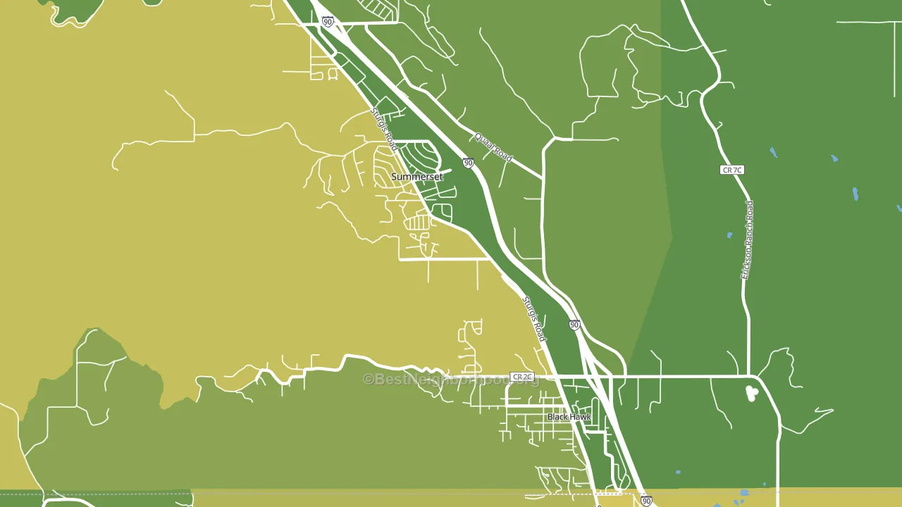 57718, SD block-group voter-turnout map