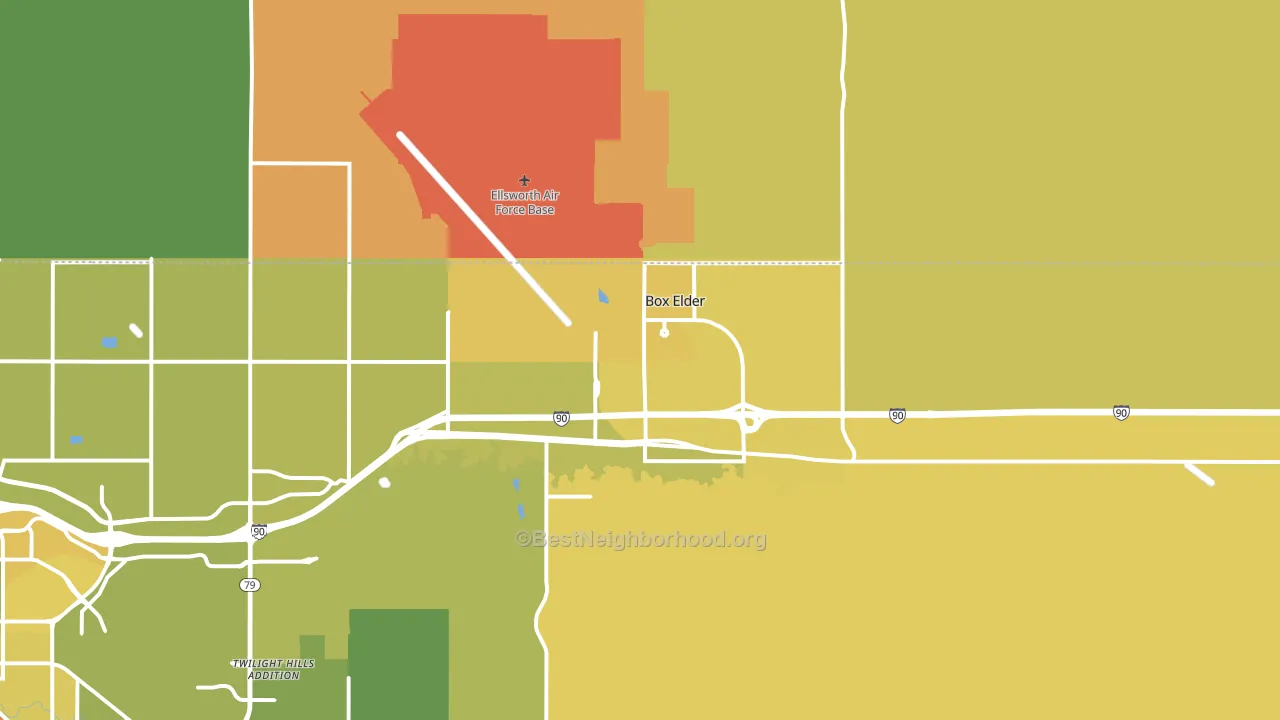 57719, SD block-group voter-turnout map