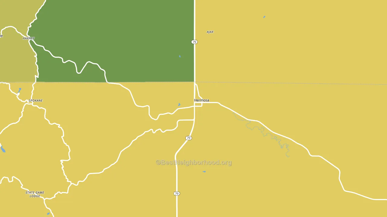 57744, SD block-group voter-turnout map