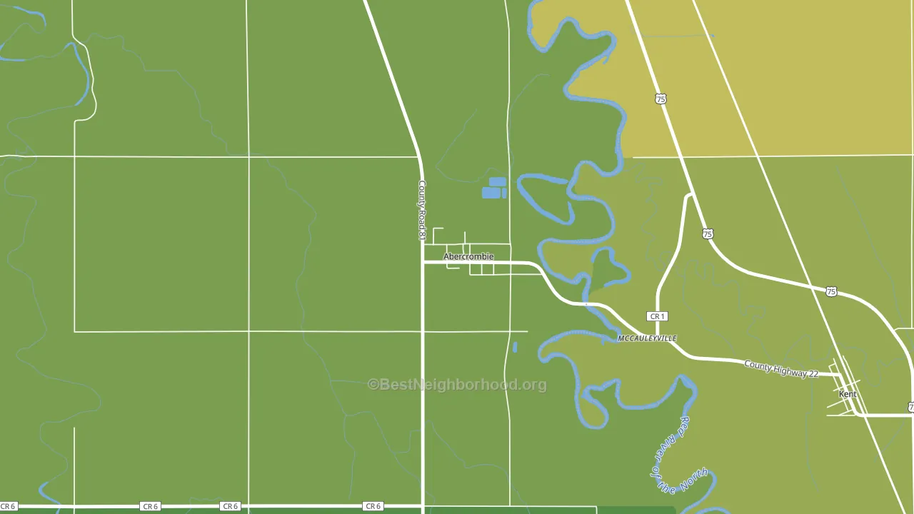 58001, ND block-group voter-turnout map