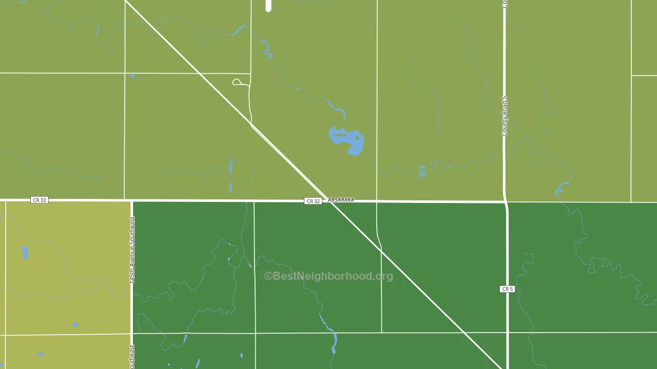 58002, ND block-group voter-turnout map