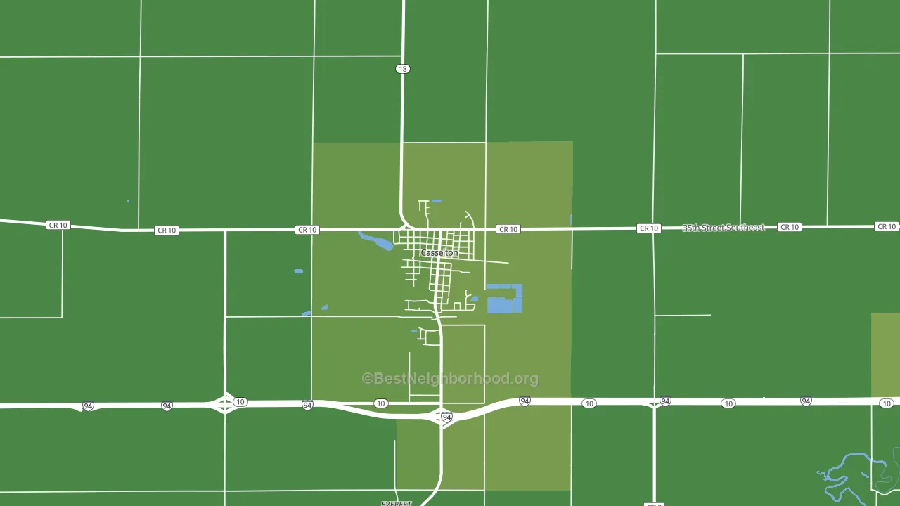 58012, ND block-group voter-turnout map