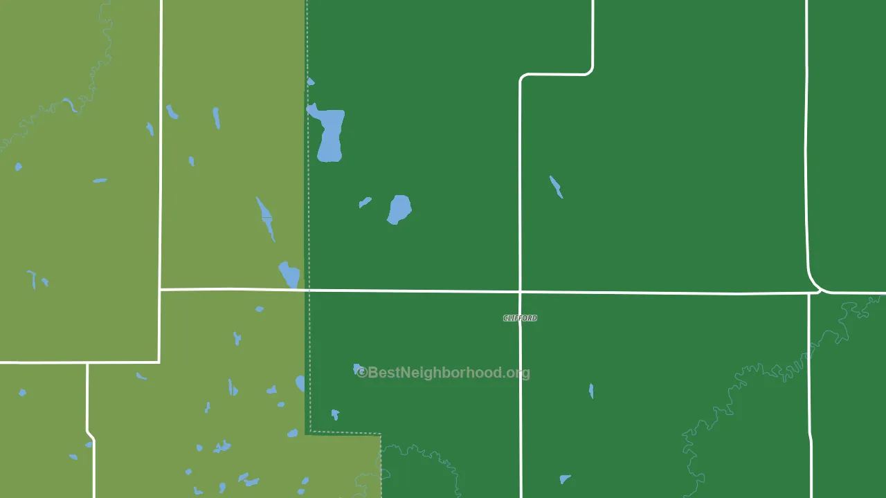 58016, ND block-group voter-turnout map