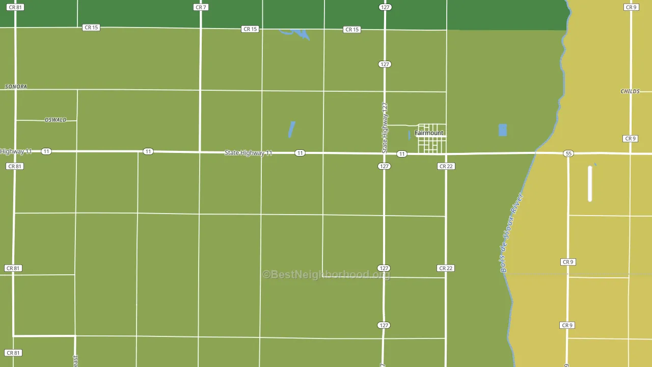 58030, ND block-group voter-turnout map