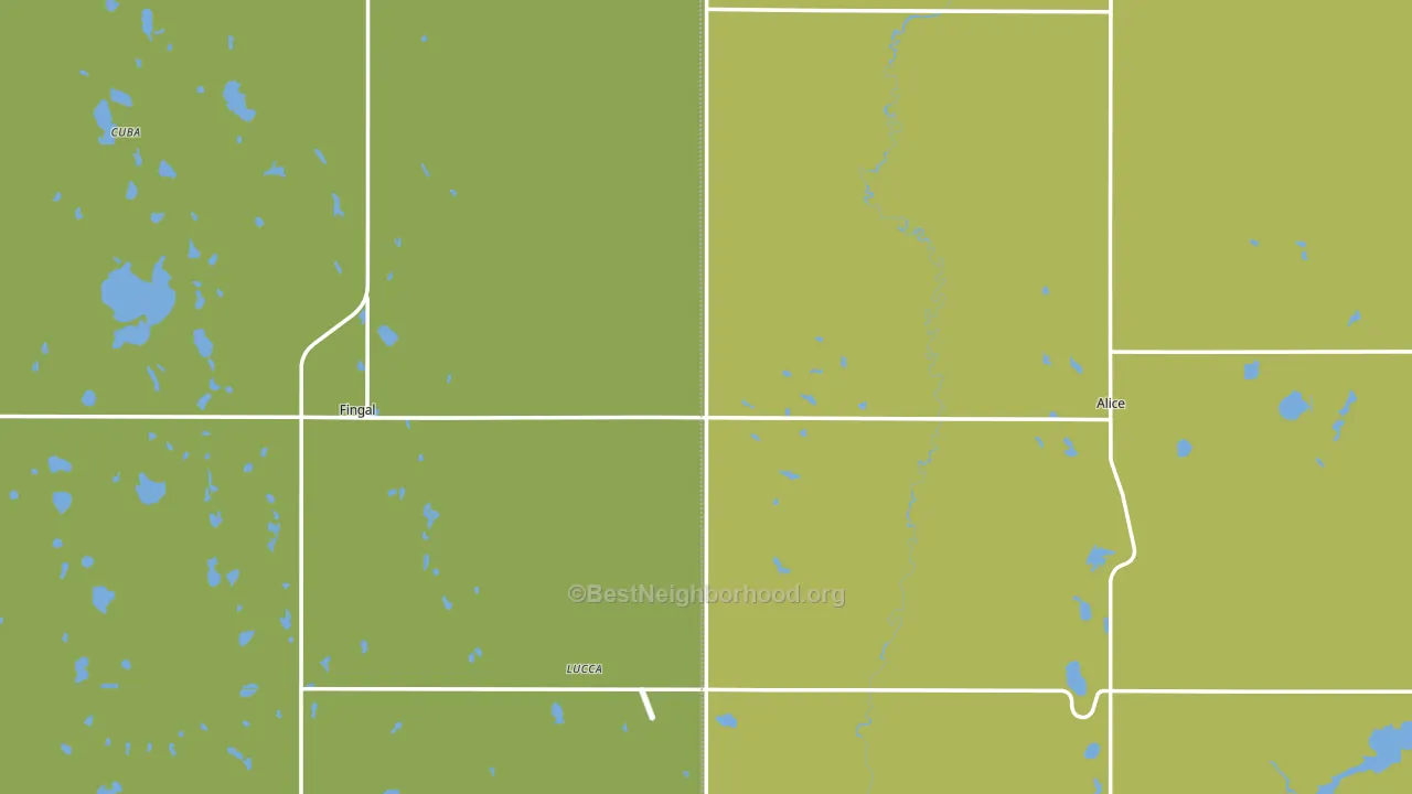 58031, ND block-group voter-turnout map