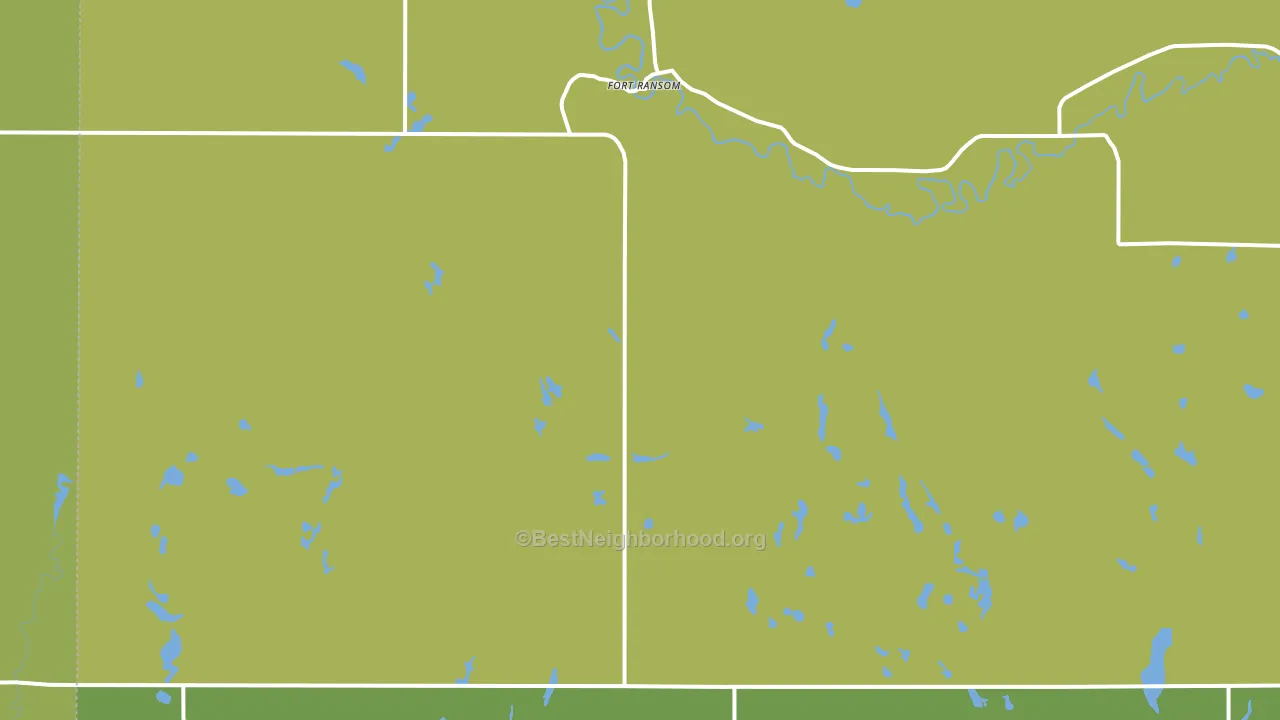 58033, ND block-group voter-turnout map
