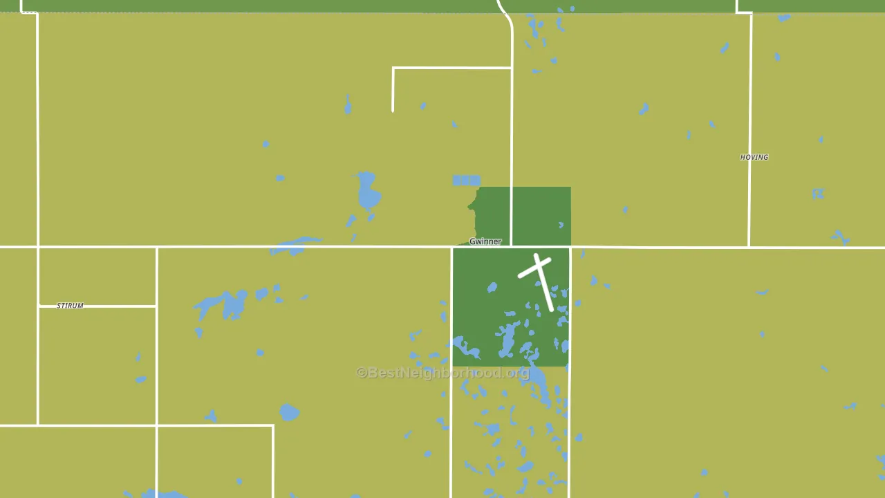 58040, ND block-group voter-turnout map