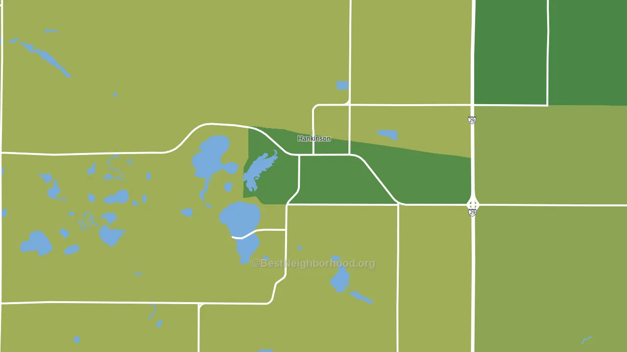 58041, ND block-group voter-turnout map