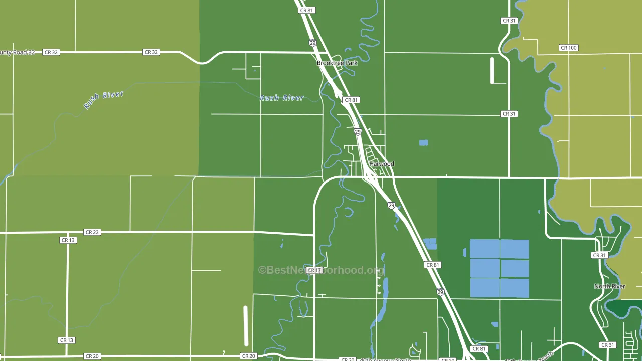 58042, ND block-group voter-turnout map