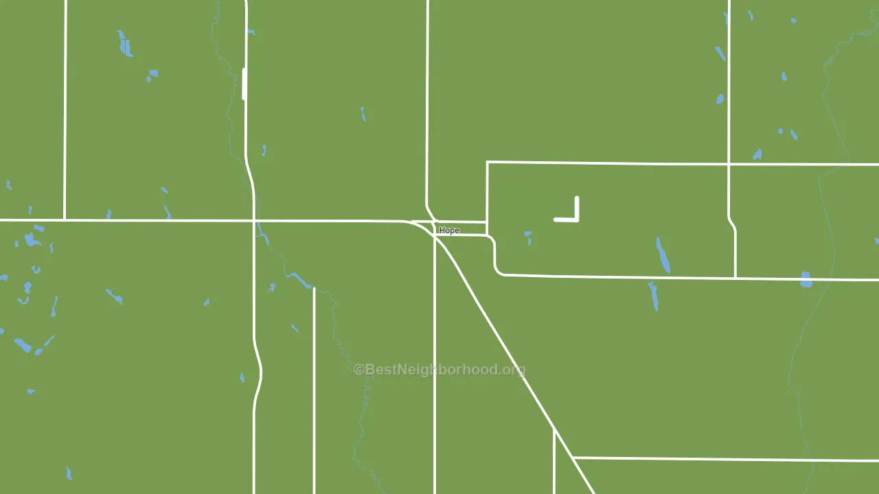 58046, ND block-group voter-turnout map