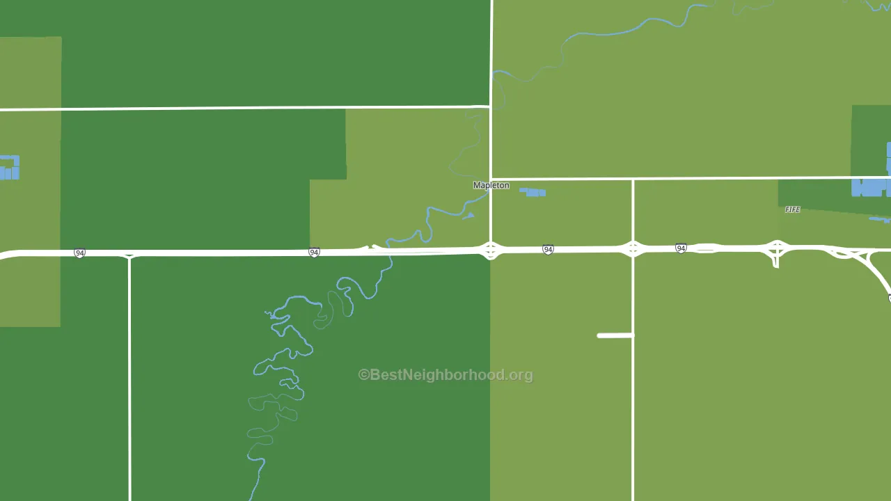 58059, ND block-group voter-turnout map