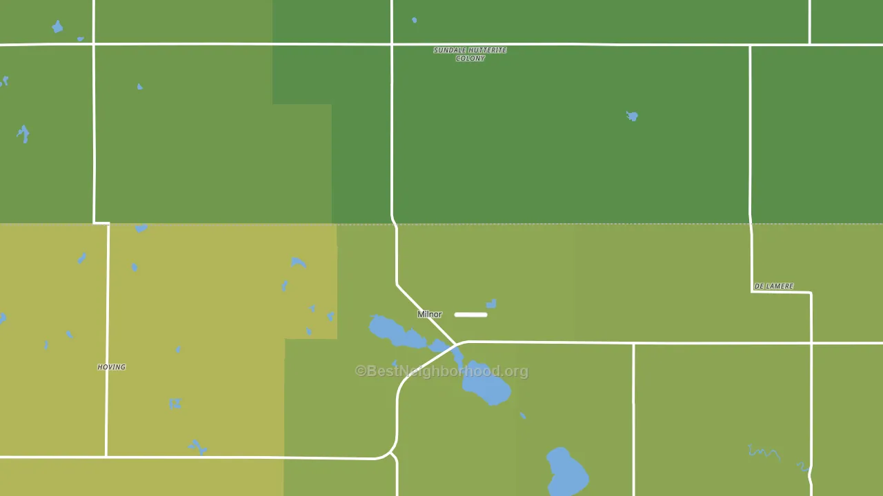 58060, ND block-group voter-turnout map