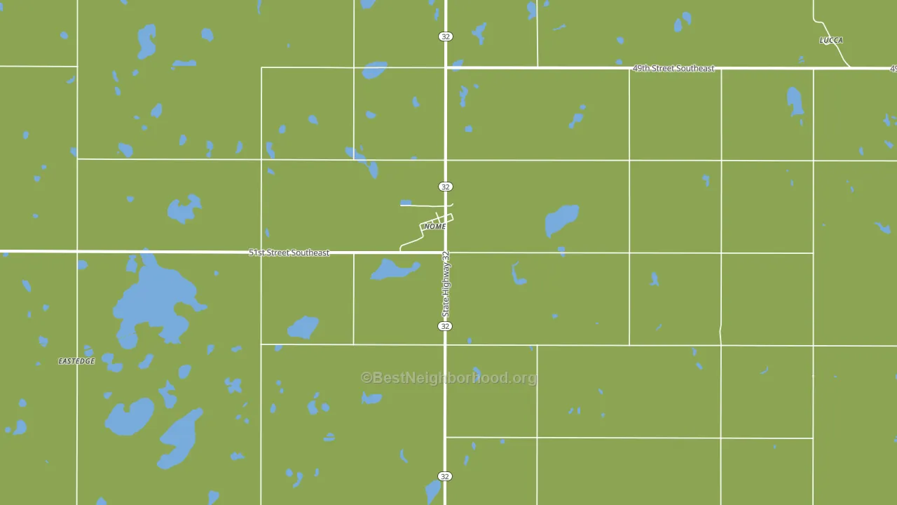 58062, ND block-group voter-turnout map