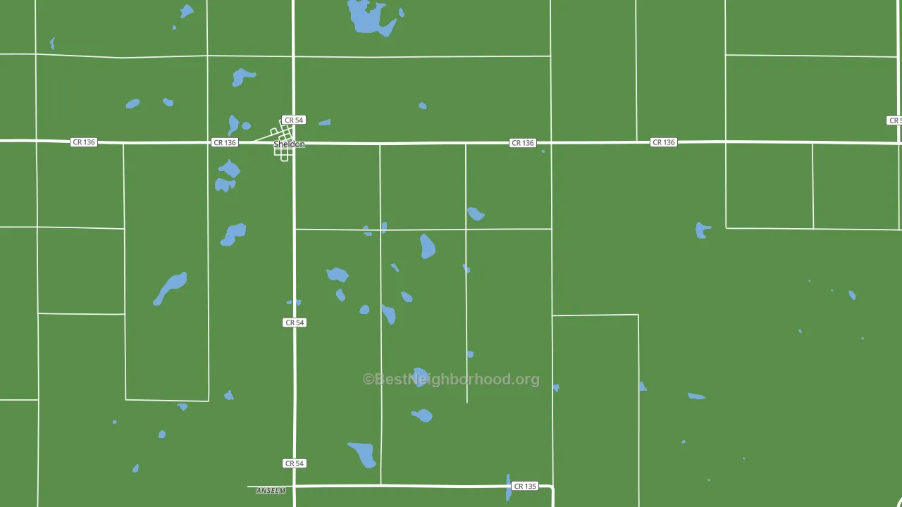 58068, ND block-group voter-turnout map