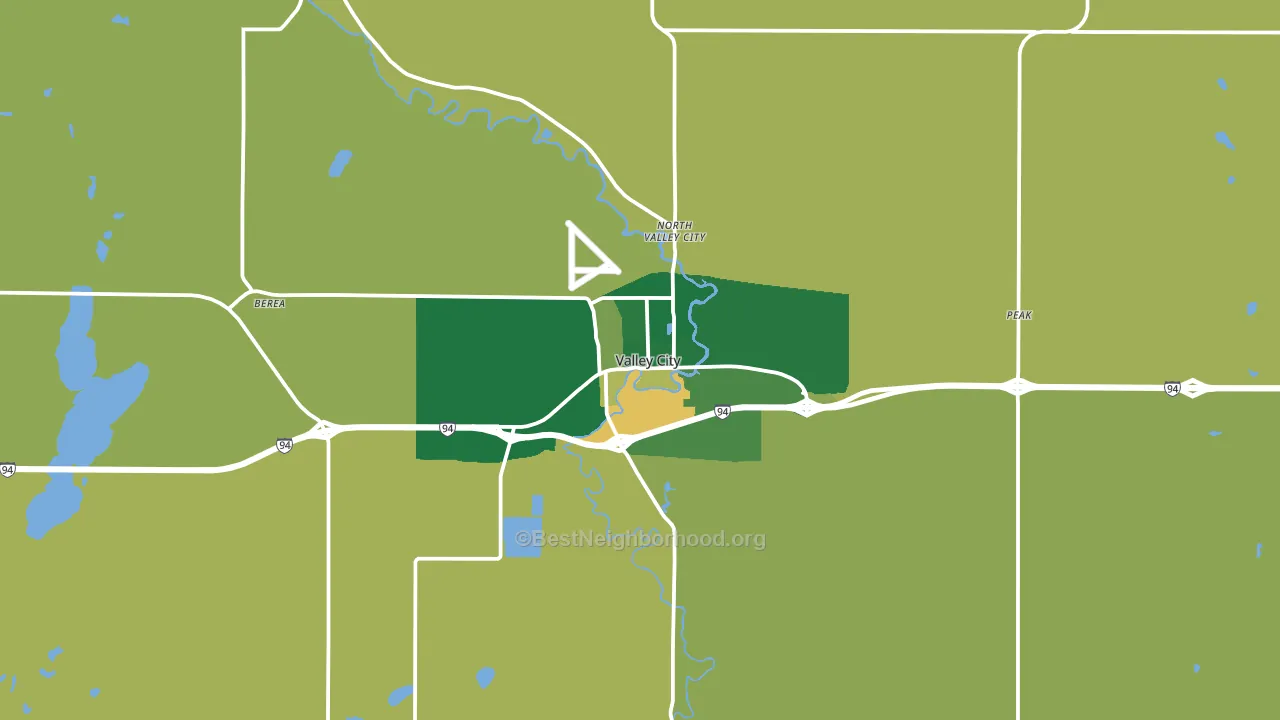 58072, ND block-group voter-turnout map