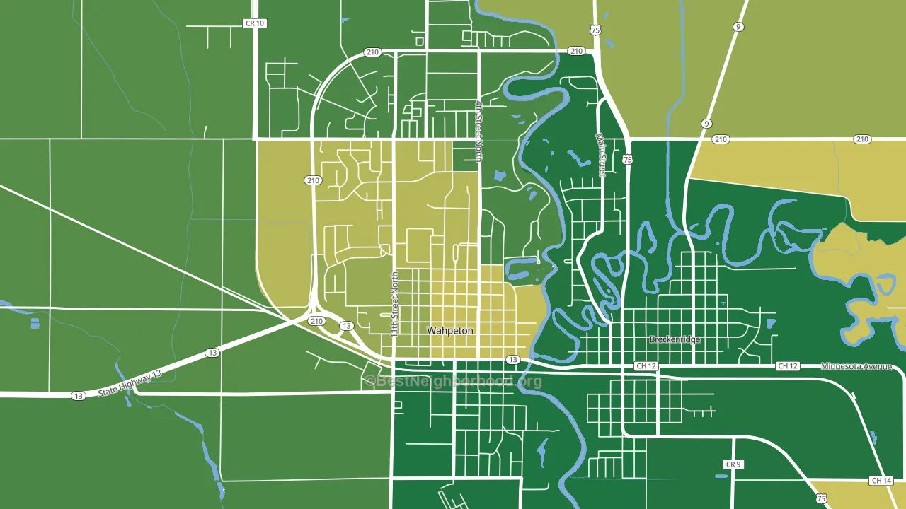 58076, ND block-group voter-turnout map